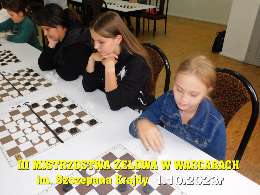III Mistrzostwa Zelowa w Warcabach im. Szczepana Krajdy - 1.10.2023r