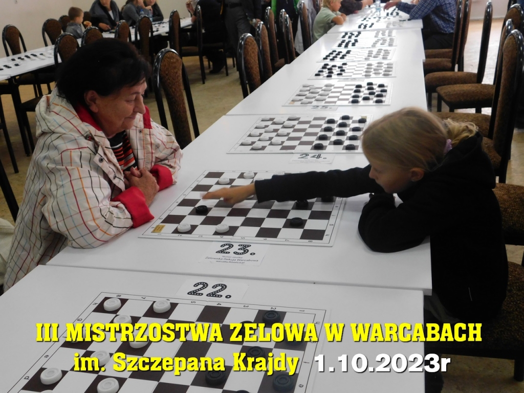 III Mistrzostwa Zelowa w Warcabach im. Szczepana Krajdy - 1.10.2023r