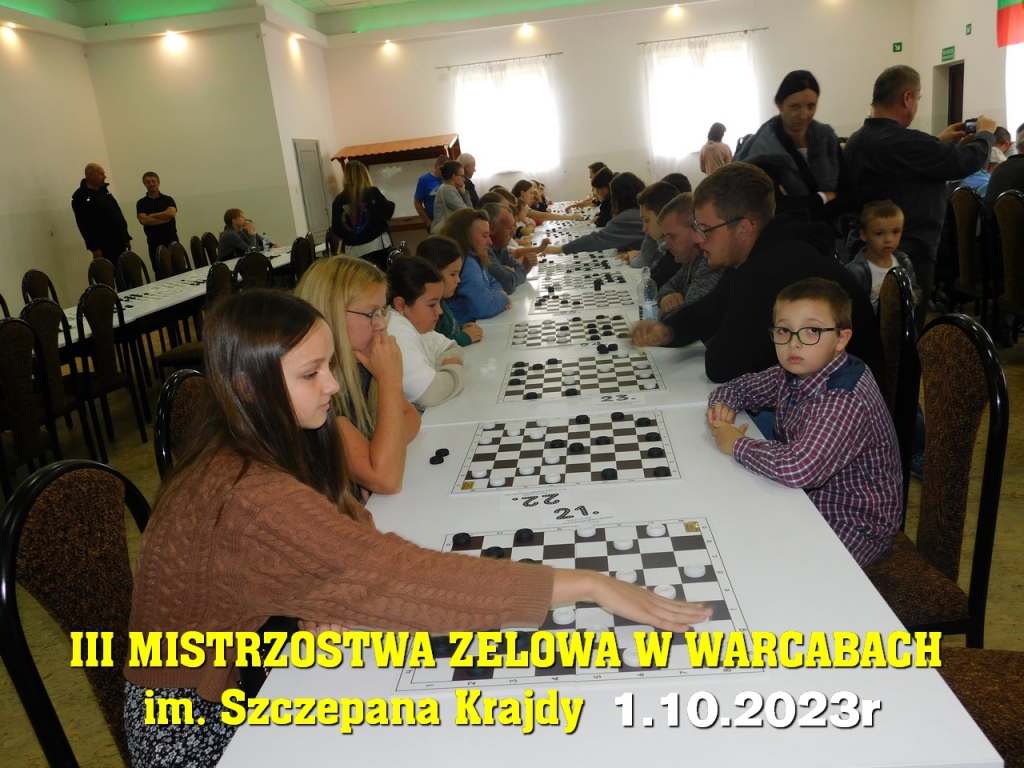 III Mistrzostwa Zelowa w Warcabach im. Szczepana Krajdy - 1.10.2023r