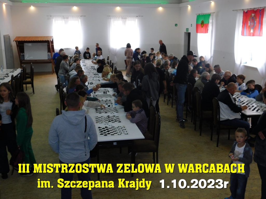 III Mistrzostwa Zelowa w Warcabach im. Szczepana Krajdy - 1.10.2023r
