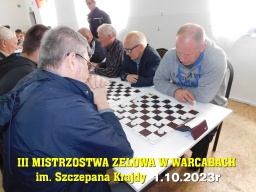 III Mistrzostwa Zelowa w Warcabach im. Szczepana Krajdy - 1.10.2023r