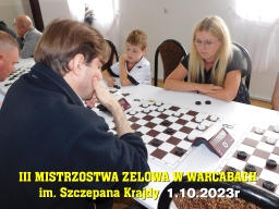 III Mistrzostwa Zelowa w Warcabach im. Szczepana Krajdy - 1.10.2023r