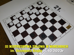 III Mistrzostwa Zelowa w Warcabach im. Szczepana Krajdy - 1.10.2023r