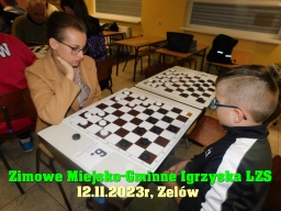 Zimowe Igrzyska Miasta i Gminy Zelów w warcabach 64-polowych - 2023 rok