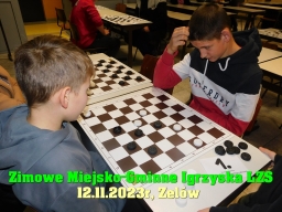 Zimowe Igrzyska Miasta i Gminy Zelów w warcabach 64-polowych - 2023 rok
