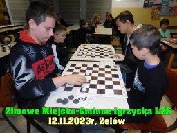 Zimowe Igrzyska Miasta i Gminy Zelów w warcabach 64-polowych - 2023 rok