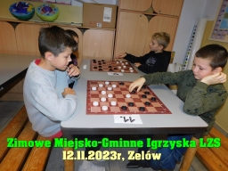 Zimowe Igrzyska Miasta i Gminy Zelów w warcabach 64-polowych - 2023 rok